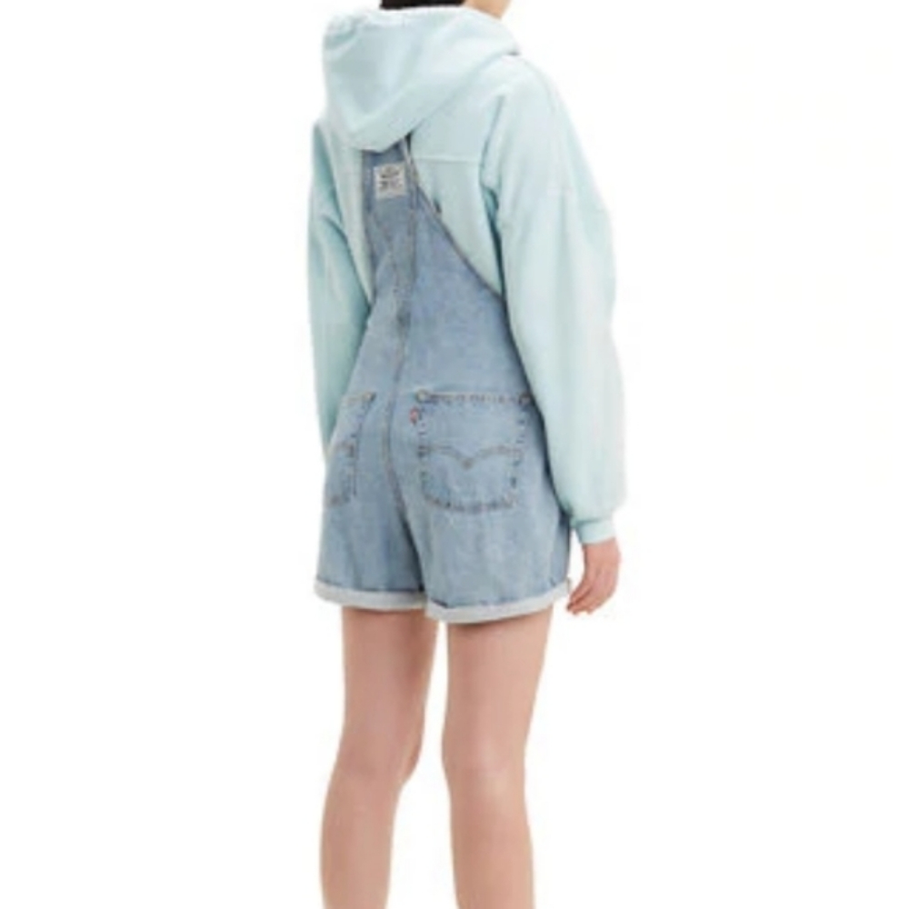 LEVI'S Vintage Denim Shortalls Short Overalls - Picture 4 of 10